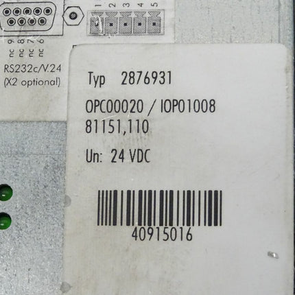 Phoenix Contact 2876931 Interbus OPC00020 / IOPO01008 / 24VDC / 28 76 931