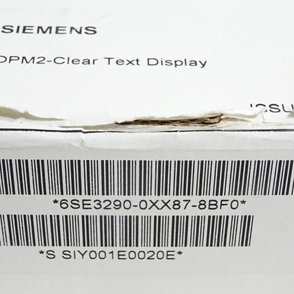 Siemens OPM2-Clear Text Display Bedienfeld 6SE3290-0XX87-8BF0 / Neu OVP