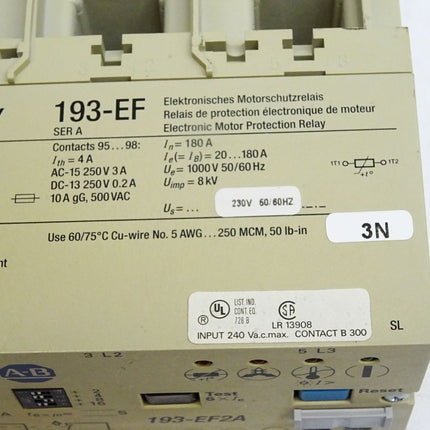 Allen Bradley 193-EF 230V Motorschutzrelais