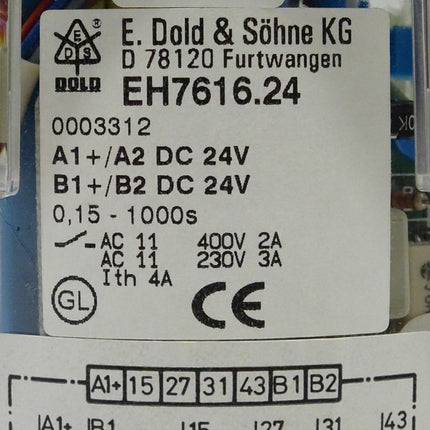 E. Dold & Söhne KG EH7616.24 Artikelnummer 0003312 Zeitrelais Relais NEU/OVP