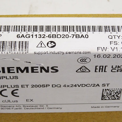 Siemens Siplus ET200SP 6AG1132-6BD20-7BA0 / Neu OVP versiegelt