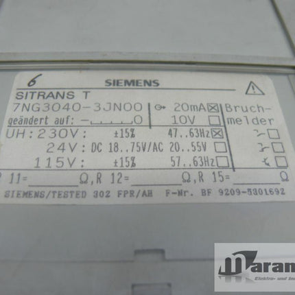 Siemens 7NG3040-3JN00 Sitrans T 7NG3 040-3JN00 Bruchmelder