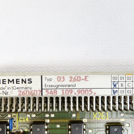 Siemens Karte 03260-E 548109.9005.00 E:A