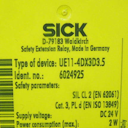 Sick 6024925 UE11-4DX3D3,5 Sicherheitsschaltgerät