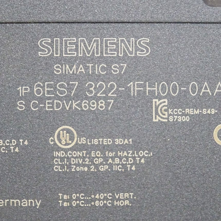 Siemens S7-300 SM322 6ES7322-1FH00-0AA0 6ES7 322-1FH00-0AA0