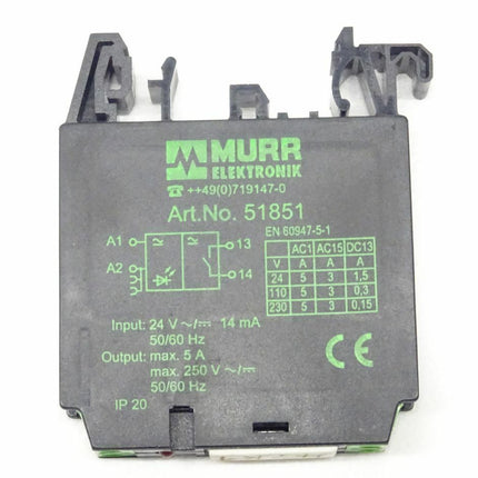 MURR Elektronik 51851 24V 14mA 50/60 Hz IP 20