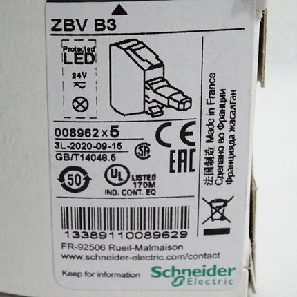 Schneider Electric LED-Modul ZBVB3 ZBV B3 008962 / Inhalt : 5 Stück / Neu OVP