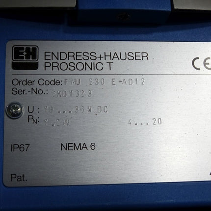 Endress+Hauser Prosonic T Ultraschall Laufzeitmessverfahren FMU 230 E-AD12 FMU230E-AD12 18...36VDC 1.2W / Neu OVP