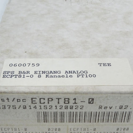 B&R PT81 ECPT81-0 Rev02.00 MULTI Analoges Eingangsmodul / Neu OVP