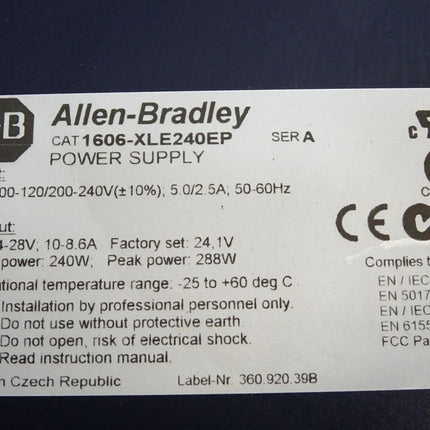 Allen Bradley 1606-XLE240EP Stromversorgung