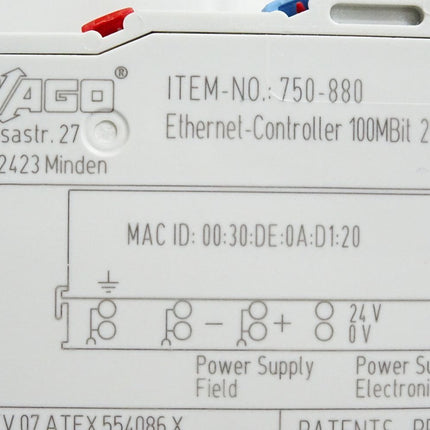 Wago 750-880 Controller Ethernet