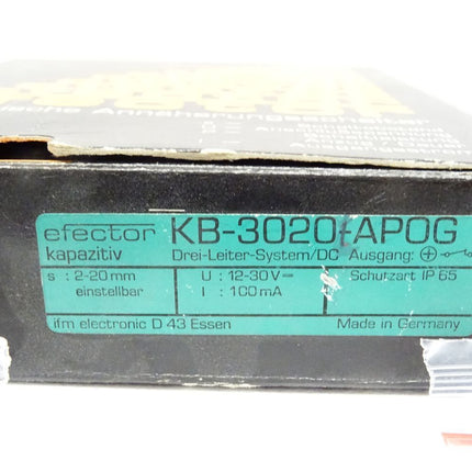 Ifm Efector kapazitiv KB-3020-AP0G / Neu OVP