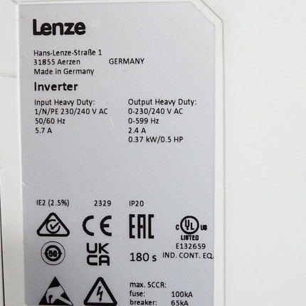 Lenze inverter i550 I55AE137B10V10000S - Defekt