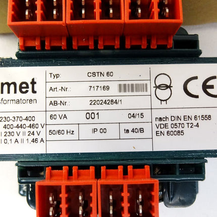 Ismet Trafo CSTN60 717169 60VA 230-370-400-440-460V 230V