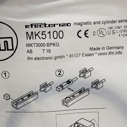 Ifm Efector120 MK5100 MKT3000-BPKG Der T-Nut Zylindersensor  / Neu OVP