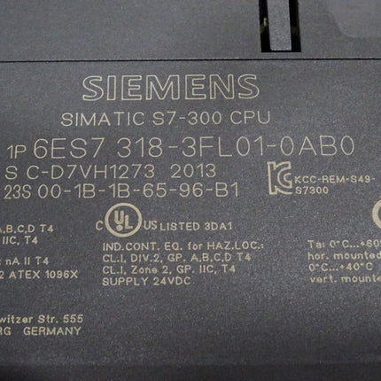 Siemens S7-300 CPU319F-3 PN/DP 6ES7318-3FL01-0AB0 6ES7 318-3FL01-0AB0 v3.2.8