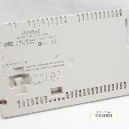 Siemens Backcover Rückschale Panel Touch TP177 Micro 6AV6640-0CA11-0AX0 6AV6 640-0CA11-0AX0