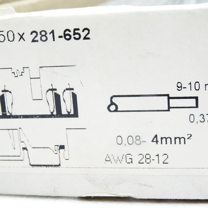 Wago 4-Leiter-Durchgangsklemme 281-652 / Inhalt : 50 Stück / Neu OVP