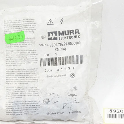 Murr Elektronik 7000-78221-0000000 / 27664 / Neu OVP