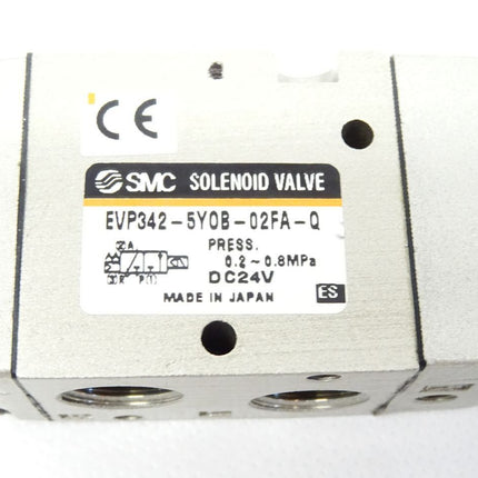 SMC solenoid valve EVP342-5YOB-02FA-Q / 0.2~0.8MPa / Neu OVP