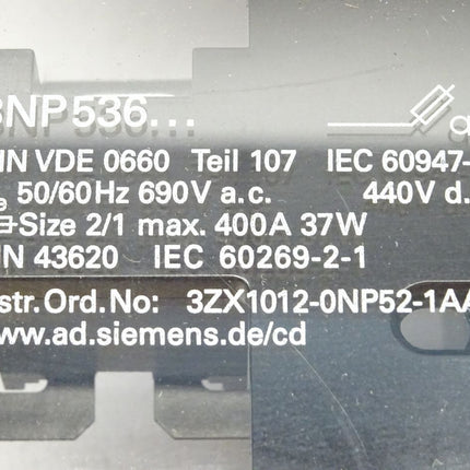 Siemens 3ZX1012-0NP52-1AA1 / 3NP5360-0CA00 / Neu OVP