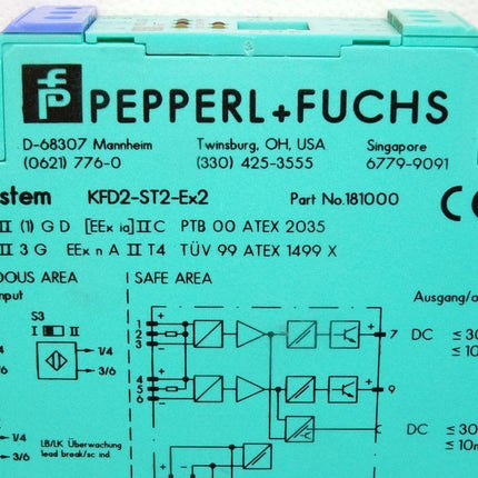 Pepperl+Fuchs Schaltverstärker K-System KFD2-ST2-Ex2 181000