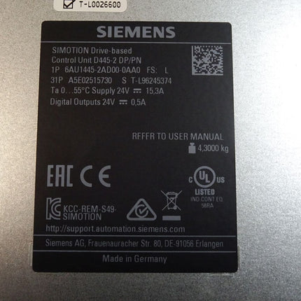 Siemens SIMOTION D455-2 DP/PN 6AU1455-2AD00-0AA0 / Neu