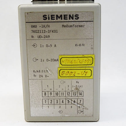 Siemens Meßumformer GMUI-1K/H 7KG2112-1FK01 / UD-249