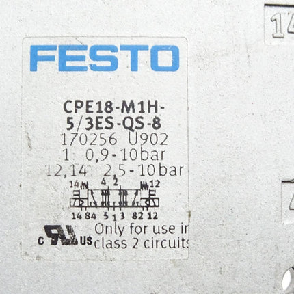 Festo 170256 CPE18-M1H-5/3ES-QS-8 Magnetventil