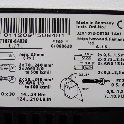 Siemens 3RT1076-6AB36 Leistungsschütz