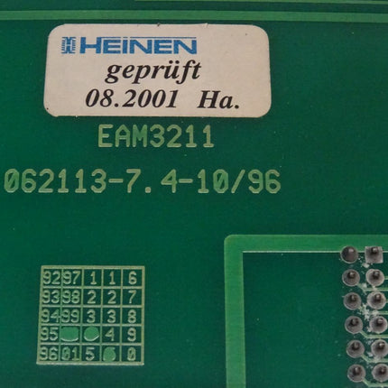 Heinen EAM3211 /17 Interface Kontrollplatine IND2040 / 062113-7.0-170