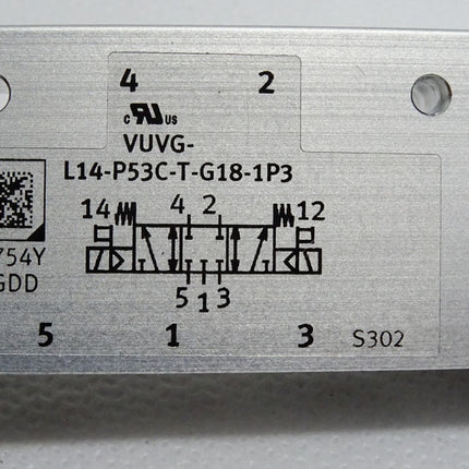 Festo Magnetventil 566501 VUVG-L14-P53C-T-G18-1P3 + Elektrik-Anschlussplatte 573919 VAVE-L1-1VR8-LP / Unbenutzt