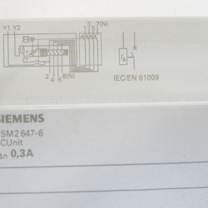 Siemens FI-Block , 4-polig / 5SM2647-6 / RCUnit / Neuwertig