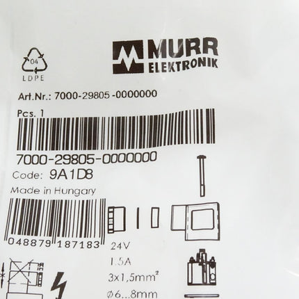 Murr Elektronik 7000-29805-0000000 Schraubklemmanschluss / Neu OVP