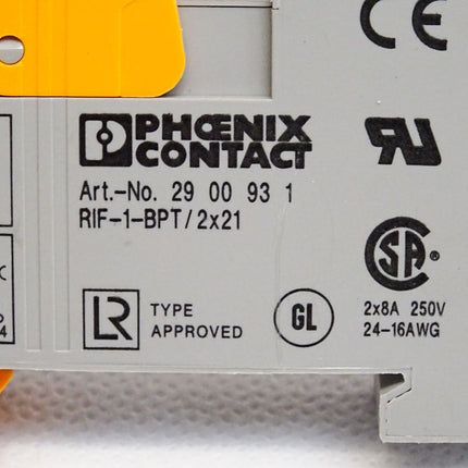 Phoenix Contact 2900931 RIF-1-BPT/2X21 Relaissockel + Relais 2961192 REL-MR- 24DC/21-21