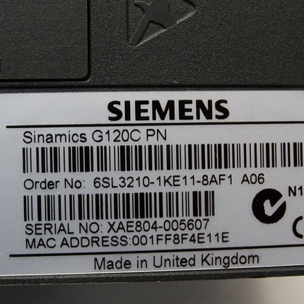 Siemens Sinamics G120C 6SL3210-1KE11-8AF1 0.55kW