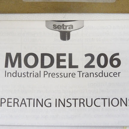 Ingersoll Rand 70470380 / 206 Industrial Pressure Transducer 1000psig / 206120-08-IRC / Neu OVP