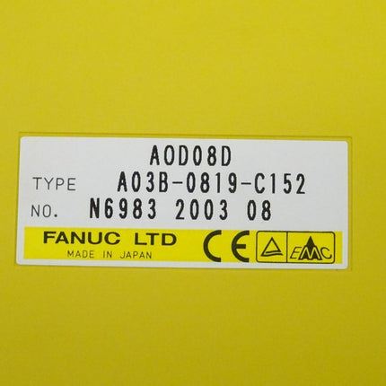 Fanuc A0D08D digitale Ausgabeeinheit A03B-0819-C152 // N6983 2003 08 NEU