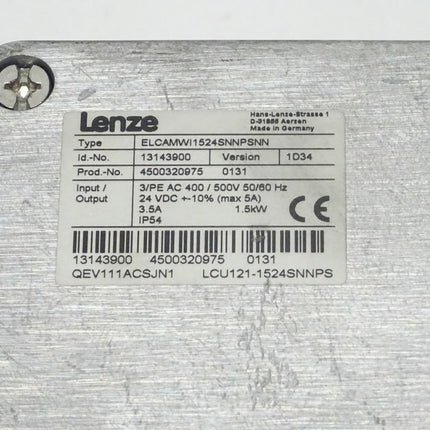 Lenze ELCAMWI1524SNNPSNN Version: 1D34