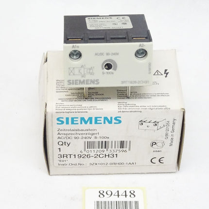 Siemens Zeitrelaisbaustein 3RT1926-2CH31 / Neu OVP