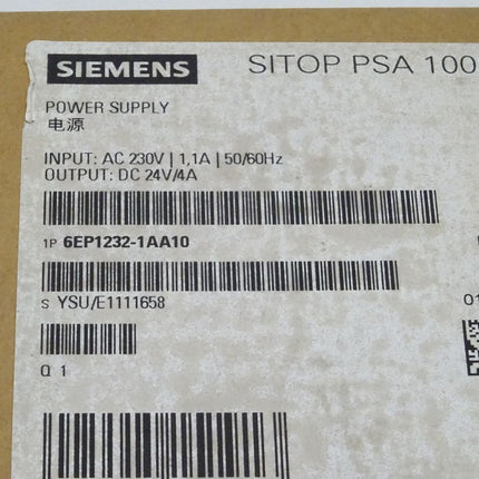 Siemens SITOP PSA 100 E 6EP1232-1AA10 Power Supply / NEU-OVP versiegelt