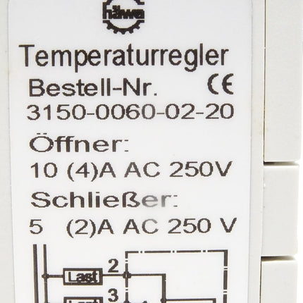 Häwa Hawa Temperaturregler 3150-0060-02-20 / Neu OVP