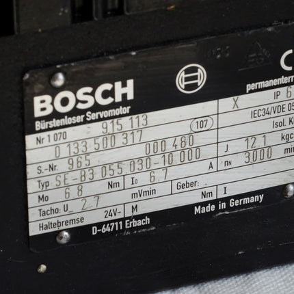 Bosch Bürstenloser Servomotor 0133500317 SE-B3.055.030-10.000 3000min-1