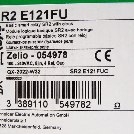 Schneider Electric SR2 E121FU SR2E121FU compact smart relay Zelio Logic 054978 / Neu OVP