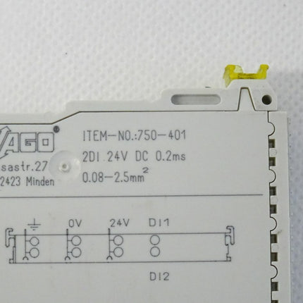 Wago 750-401 digitale Eingangsklemme 2DI 24VDC 0,2ms