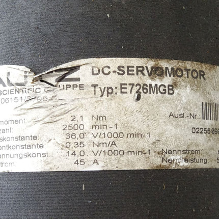 Bautz DC-Servomotor E726MGB 2500min-1