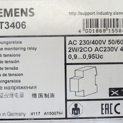 Siemens Spannungsrelais 5TT3406 / Neu OVP