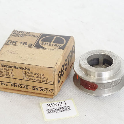 Gestra Rückschlagventil Rk16a DN20 3/4"  1.4581 PN40 ANSI 300 / Neu OVP