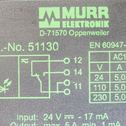 Murr Elektronik 51130 / RMMDUE 11/24 DC Eingangsrelais