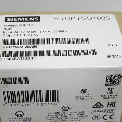 Siemens Sitop PSU100S 6EP1322-2BA00 / Neu OVP versiegelt